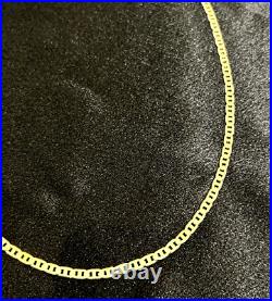 9ct Yellow Gold Solid Anchor Chain Hallmarked 9k Yellow Gold Womens Chain 18