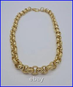 9ct Yellow Gold Solid Belcher Chain- 24 195.8Grams 15mm -Fully Hallmarked