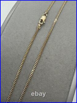 9ct Yellow Gold Solid Gold Curb 1.3mm Neck Chain 20 Inches / 50cm (006B)