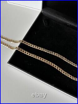 9ct Yellow Gold Solid Heavy 26 Curb Chain Necklace 7mm 1.3oz