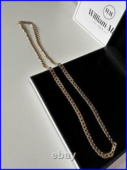 9ct Yellow Gold Solid Heavy 26 Curb Chain Necklace 7mm 1.3oz