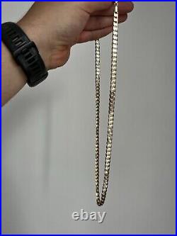 9ct Yellow Gold Solid Heavy 26 Curb Chain Necklace 7mm 1.3oz