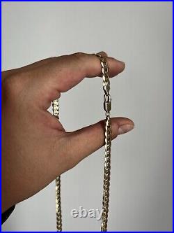 9ct Yellow Gold Solid Heavy 26 Curb Chain Necklace 7mm 1.3oz