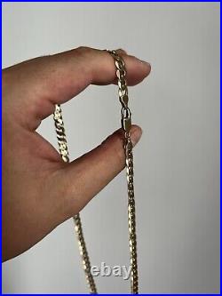 9ct Yellow Gold Solid Heavy 26 Curb Chain Necklace 7mm 1.3oz