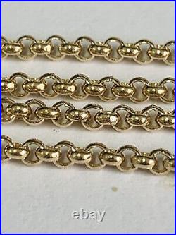 9ct Yellow Gold Solid Micro Belcher Chain Necklet 22 Inches