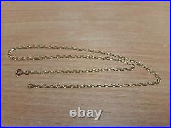 9ct Yellow Gold Square Belcher Chain Approx. 4.87g 18 HY 103883