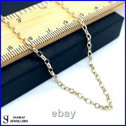 9ct Yellow Gold Womens&Men Belcher Chain Necklace 375 Hallmarked New 20 2MM