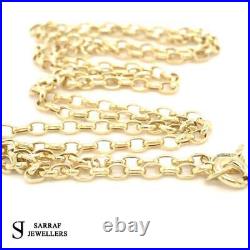 9ct Yellow Gold Womens&Men Belcher Chain Necklace 375 Hallmarked New 20 2MM