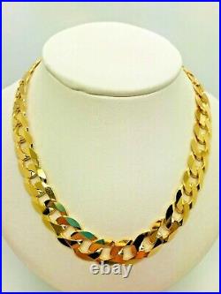 9ct Yellow Solid Gold Curb Chain 10.4mm 22 CHEAPEST ON EBAY