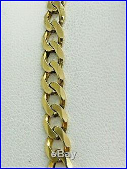 9ct Yellow Solid Gold Curb Chain 20