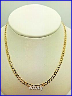 9ct Yellow Solid Gold Curb Chain 3.4mm 18 CHEAPEST ON EBAY