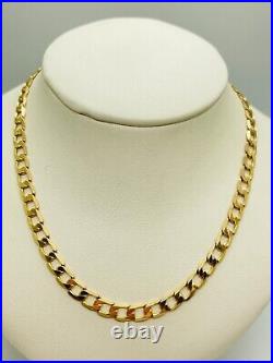 9ct Yellow Solid Gold Curb Chain 5.2mm 20 ½