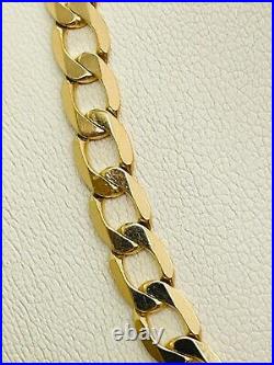 9ct Yellow Solid Gold Curb Chain 5.2mm 20 ½