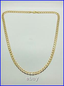 9ct Yellow Solid Gold Curb Chain 5.2mm 20 ½