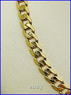 9ct Yellow Solid Gold Curb Chain 5.3mm 22