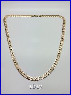 9ct Yellow Solid Gold Curb Chain 6.0mm 20