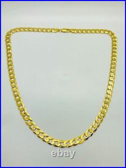 9ct Yellow Solid Gold Curb Chain 7.5mm 20