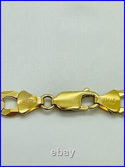 9ct Yellow Solid Gold Curb Chain 7.5mm 20