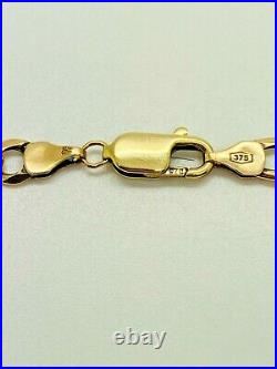 9ct Yellow Solid Gold Figaro Chain 21