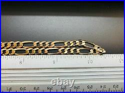 9ct Yellow Solid Gold Figaro Chain 21