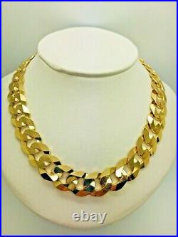 9ct Yellow Solid Gold Heavy Curb Chain 12.5mm 24 CHEAPEST ON EBAY