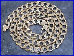 9ct Yellow Solid Gold Heavy Curb Chain 94 grams, 10mm, 24 Length