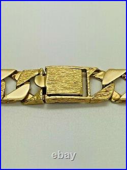 9ct Yellow Solid Gold Heavy Square Curb Chain 22 ½