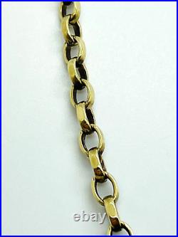 9ct Yellow Solid Gold Oval Belcher Chain 21