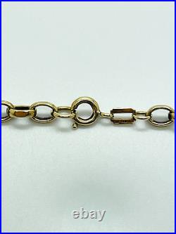 9ct Yellow Solid Gold Oval Belcher Chain 21