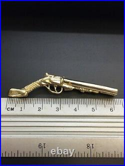 9ct Yellow Solid Gold Shot Gun Pendant