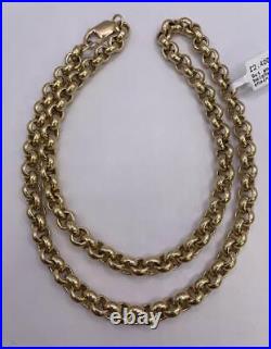 9ct Yellow gold belcher chain 80.1g