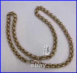 9ct Yellow gold belcher chain 80.1g