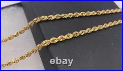 9ct Yellow gold rope chain 4.7g