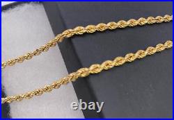 9ct Yellow gold rope chain 4.7g