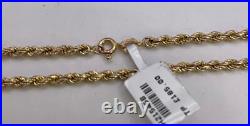 9ct Yellow gold rope chain 4.7g