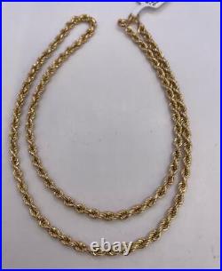 9ct Yellow gold rope chain 4.7g