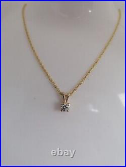 9ct gold 20 inch Rope chain & VVS1 0.5ct Moissante diamond/diamond necklace