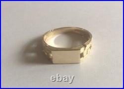 9ct gold Chain Link Signet Ring Fully Hallmarked