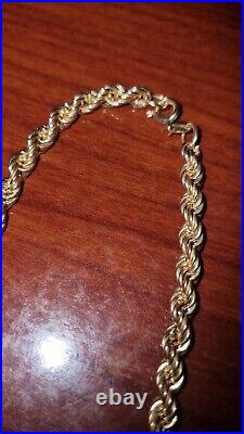 9ct gold Rope twist Necklace 19 long 5mm width 8.7 g Superb