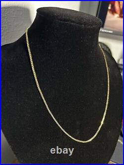 9ct gold box chain 19.5