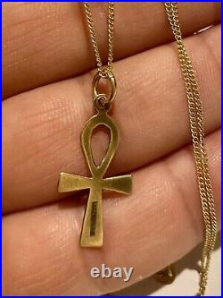 9ct gold chain and Cross pendant, Fully Hallmark