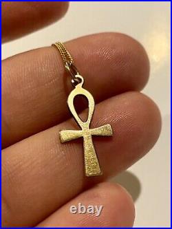 9ct gold chain and Cross pendant, Fully Hallmark
