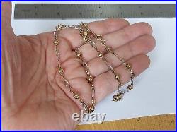 9ct gold chain beaded link length 18 Hallmarked 6.29 grams