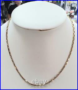 9ct gold chain blocked link 18