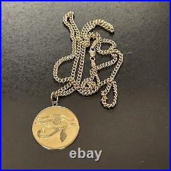 9ct gold chain with pendant eye of horus (cwl3749)