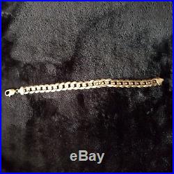 9ct gold curb bracelet 22 gram 8 Inch 7mm width