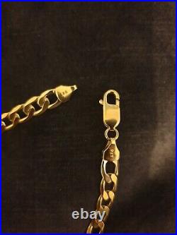9ct gold curb chain 20.75 inch