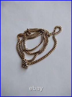 9ct gold curb chain 21.5 inches 10 grams