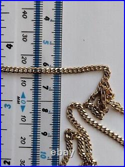 9ct gold curb chain 21.5 inches 10 grams