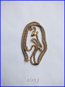 9ct gold curb chain 21.5 inches 10 grams